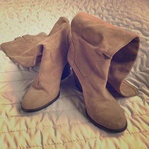 Sole Society Suede Slouchy Boots